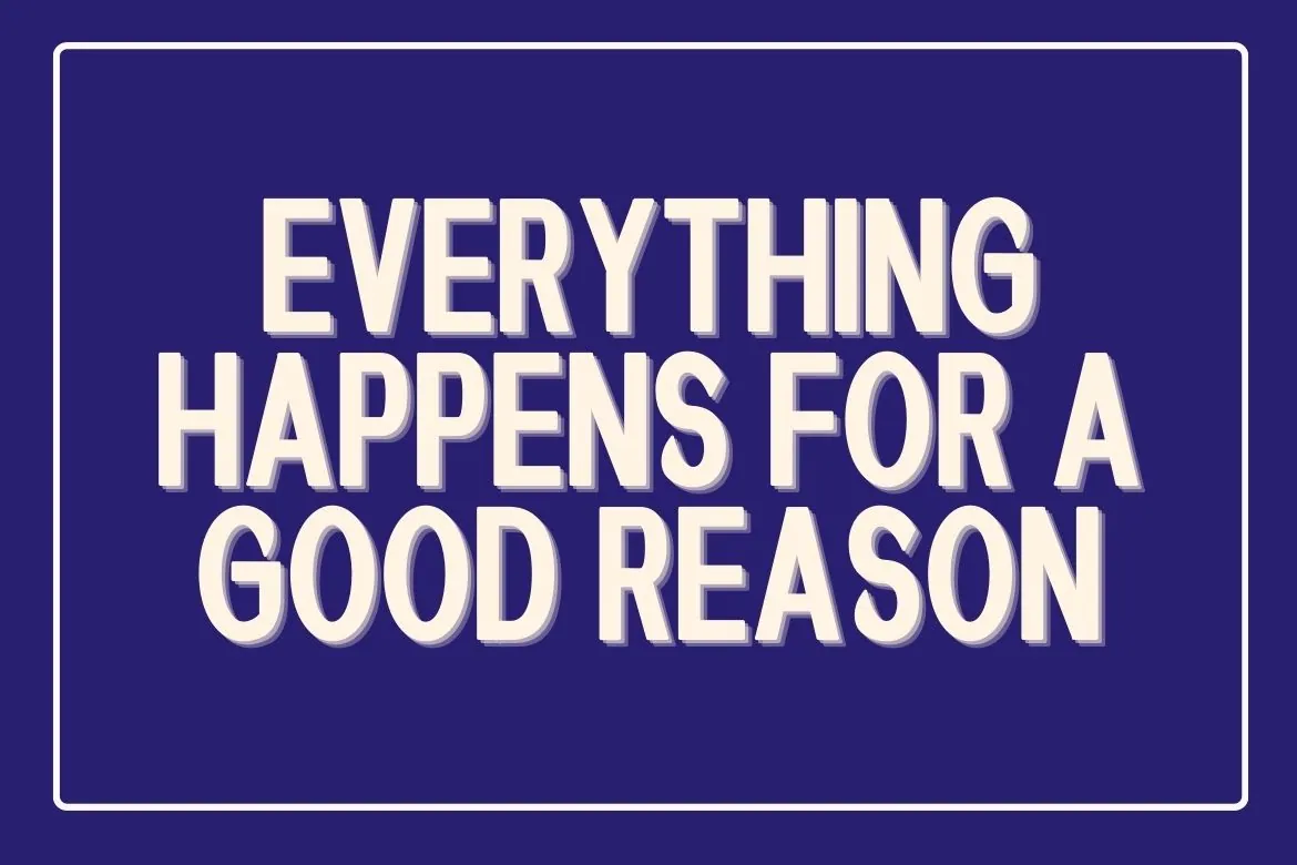 Bold Zamboga Display Font with the text 'EVERYTHING HAPPENS FOR A GOOD REASON' in uppercase on a purple background."