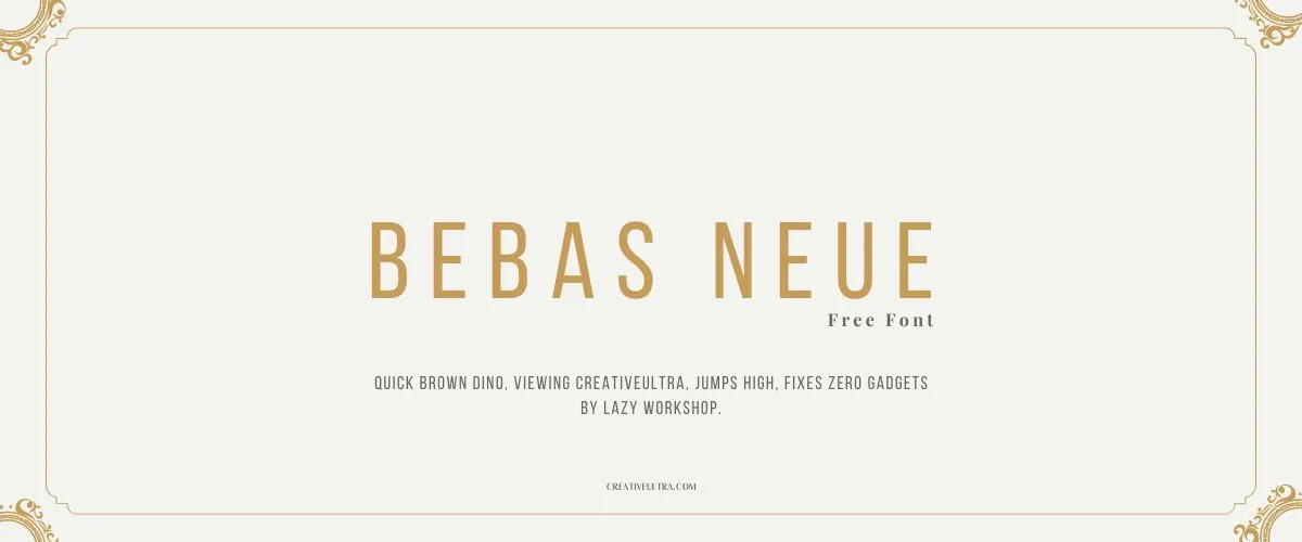 Bebas Neue Font