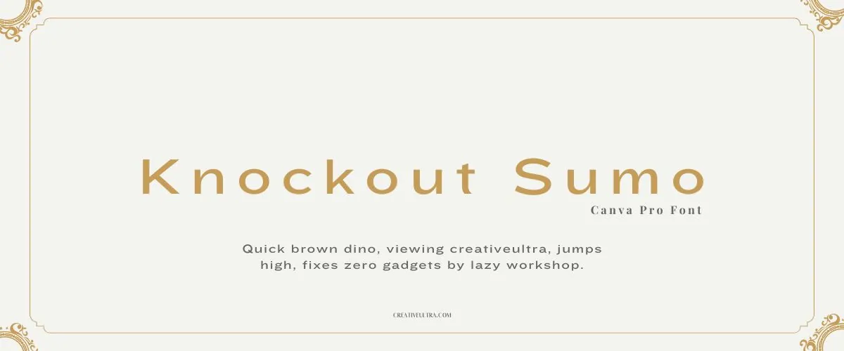 Knockout Sumo Font
