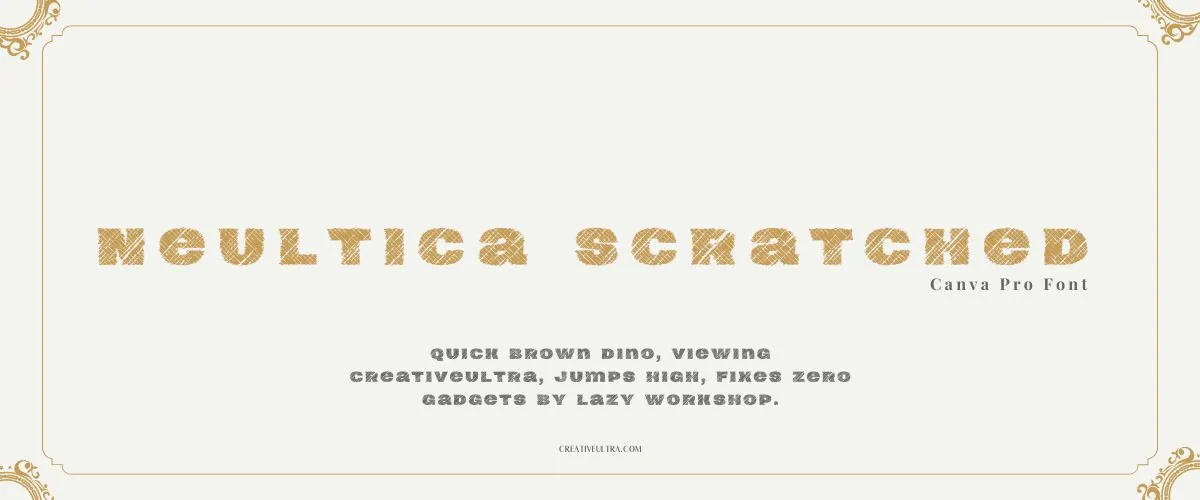 Neultica Scratched Striped Fonts