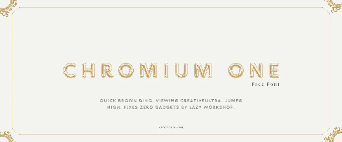 Chromium One Font is in the list of Canva’s Top Striped Fonts