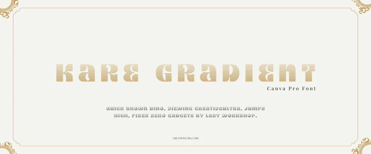 Canva’s Top Striped Fonts Kare Gradient Font