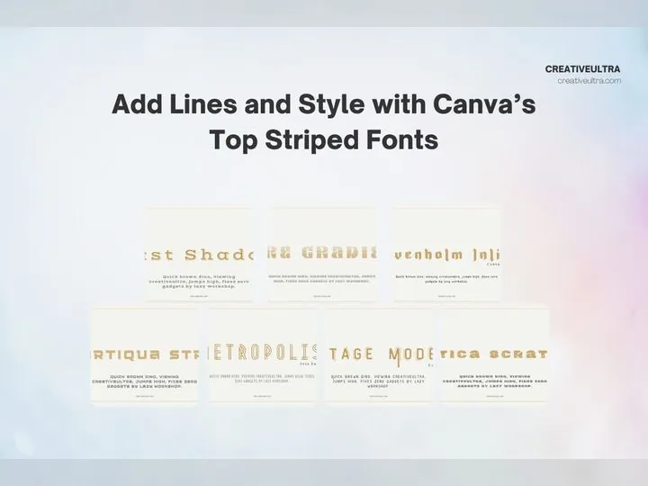 Add Lines and Style with Canva’s Top Striped Fonts