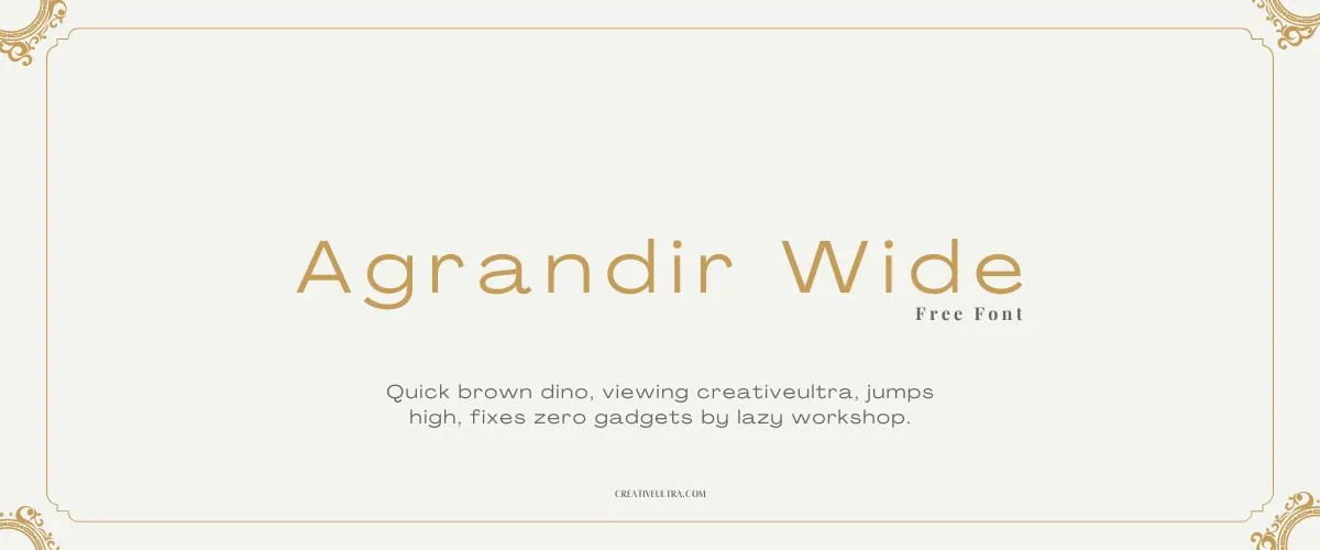 Agrandir Wide Font