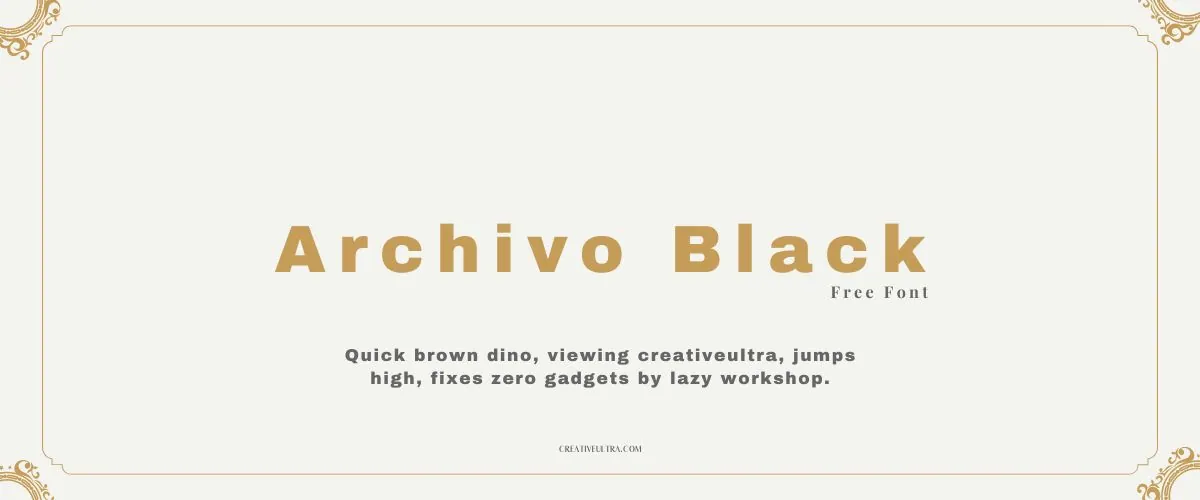 Archivo Black Font