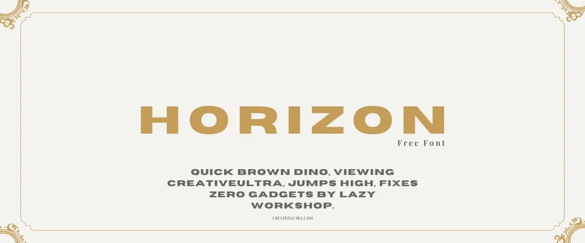 Horizon Font