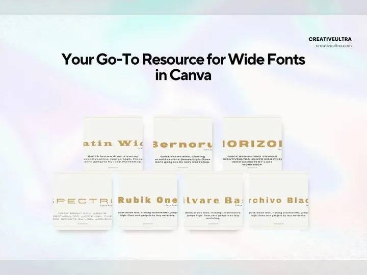 Your Go-To Resource for Wide Fonts in Canva