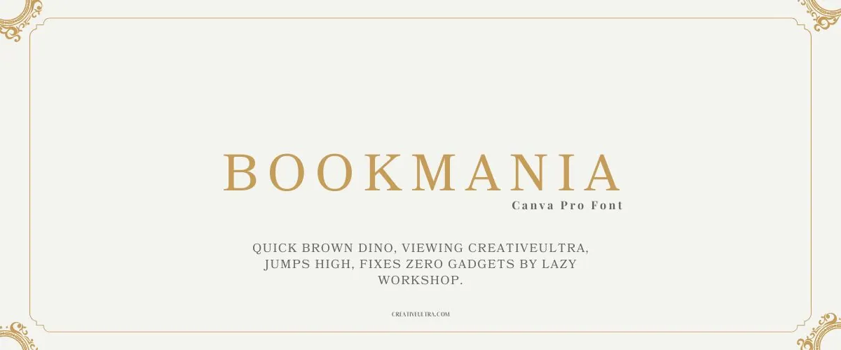 Bookmania Font