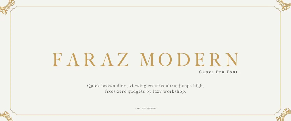 Faraz Modern Font