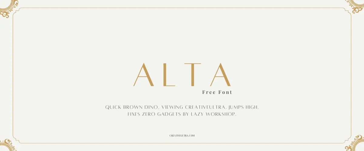 Alta Font