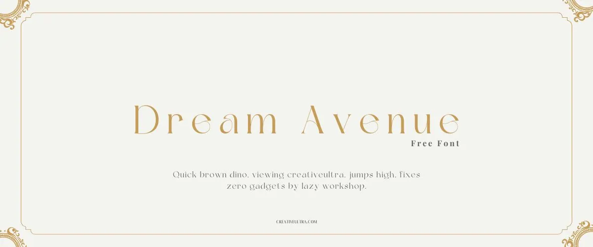 Dream Avenue Font