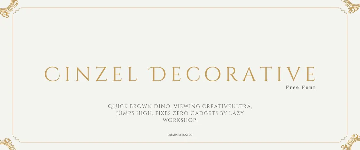 Cinzel Decorative Font