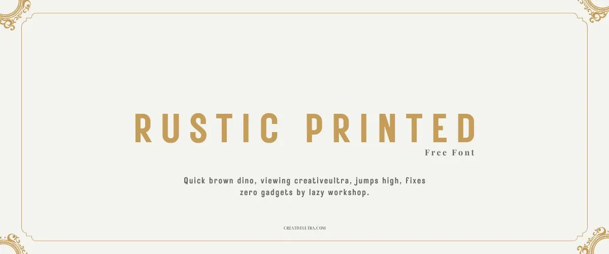 Rustic Printed Font