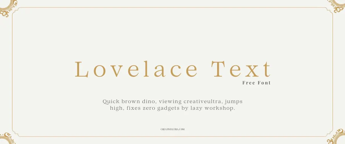 Lovelace Text Font