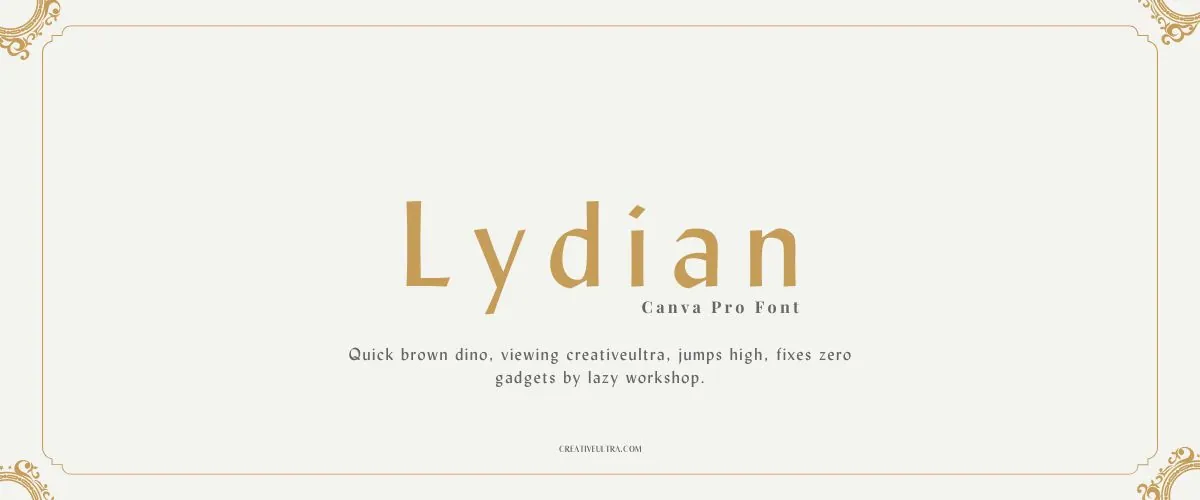 Lydian Font