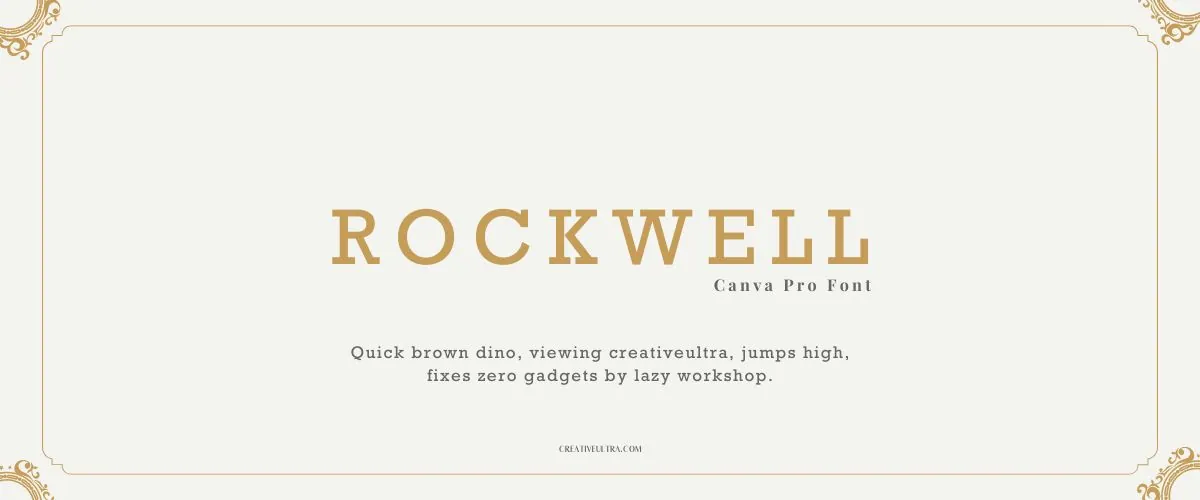 Rockwell Font