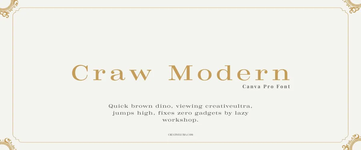 Craw Modern Font