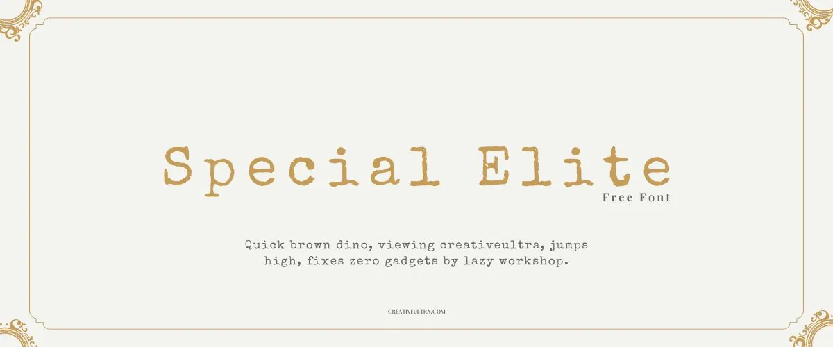 Special Elite Font