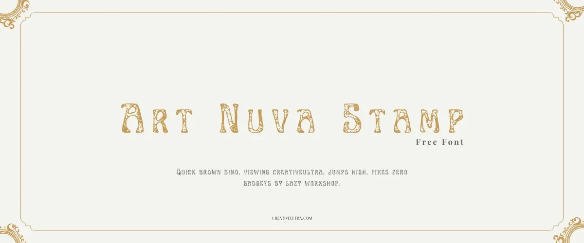 Art Nuva Stamp Font