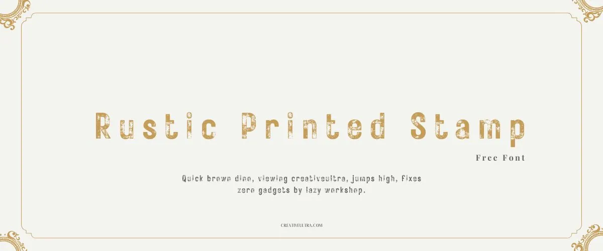 Rustic Printed Stamp Font