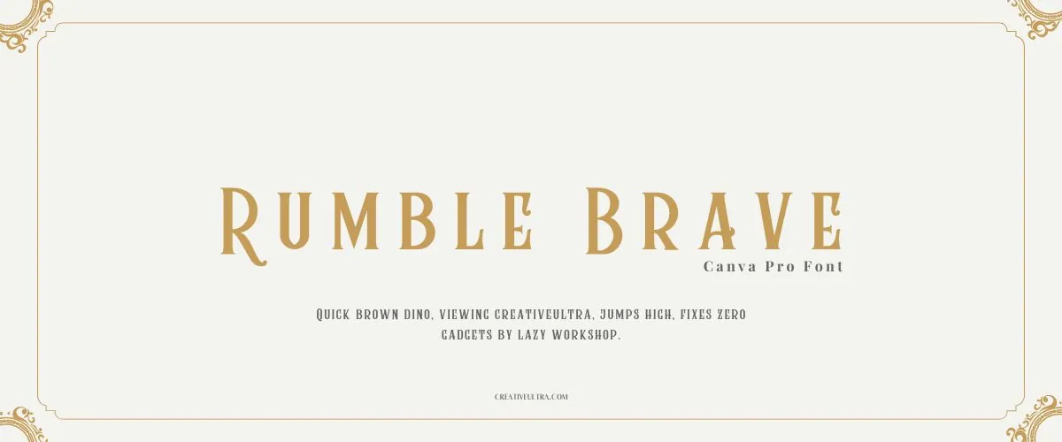 Rumble Brave Font
