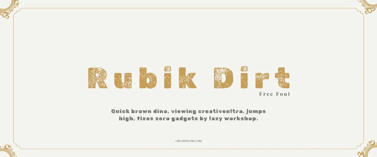 Rubik Dirt Font