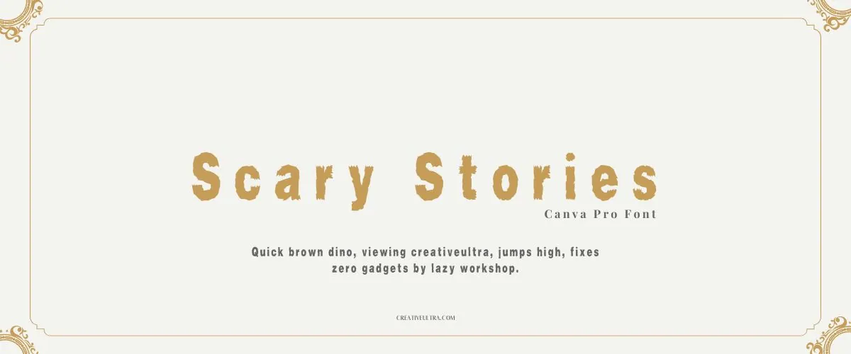 Scary Stories Font