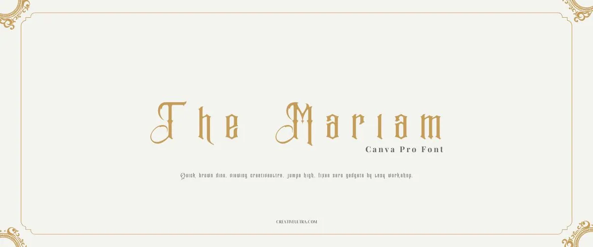 The Mariam Font