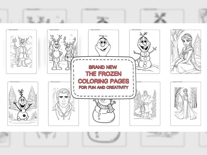 Brand New Frozen Coloring Pages for Fun and Creativity