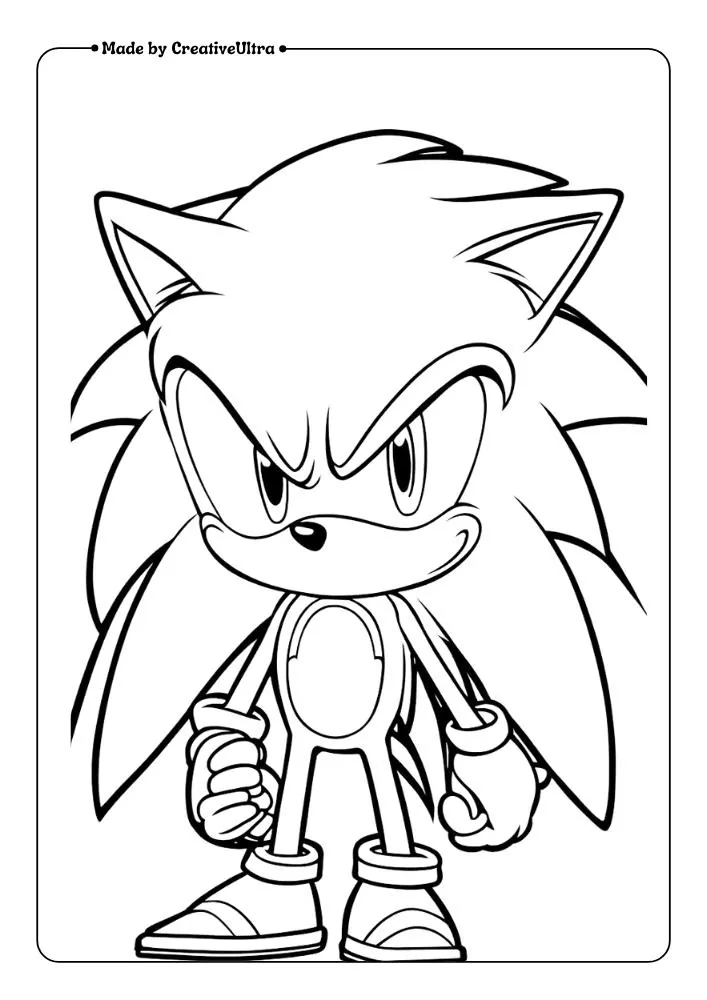 a cartoon character with a black outline