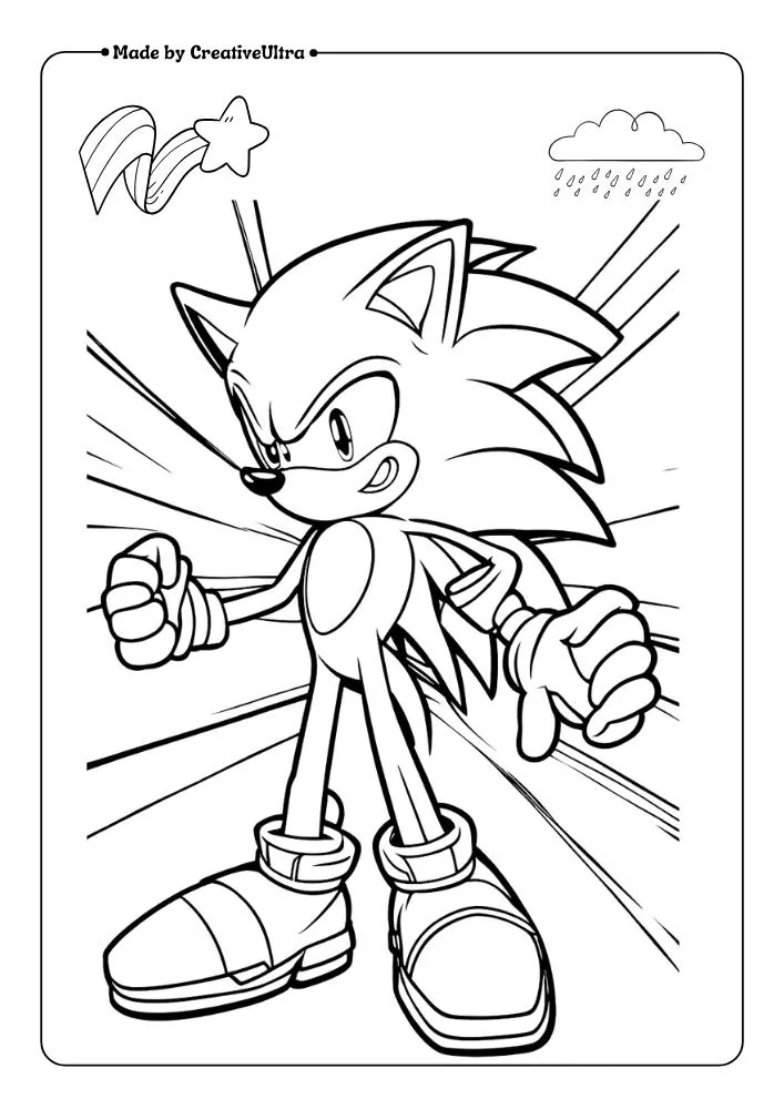 a coloring page of a cartoon character