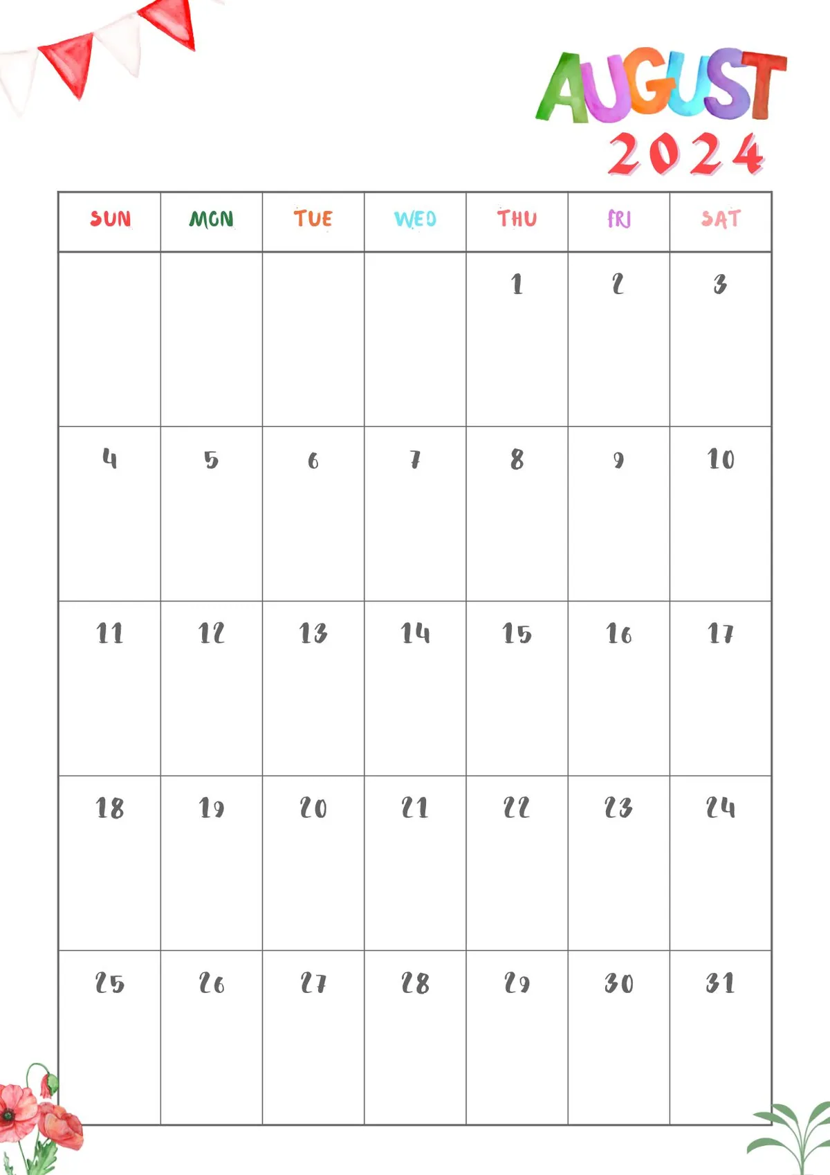 August 2024 Calendar & Planner 2