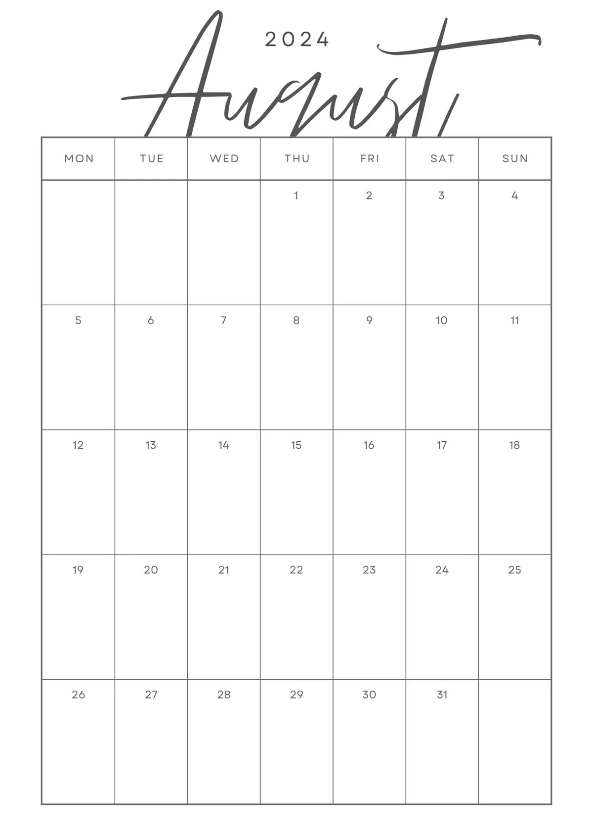 August 2024 Calendar & Planner 4