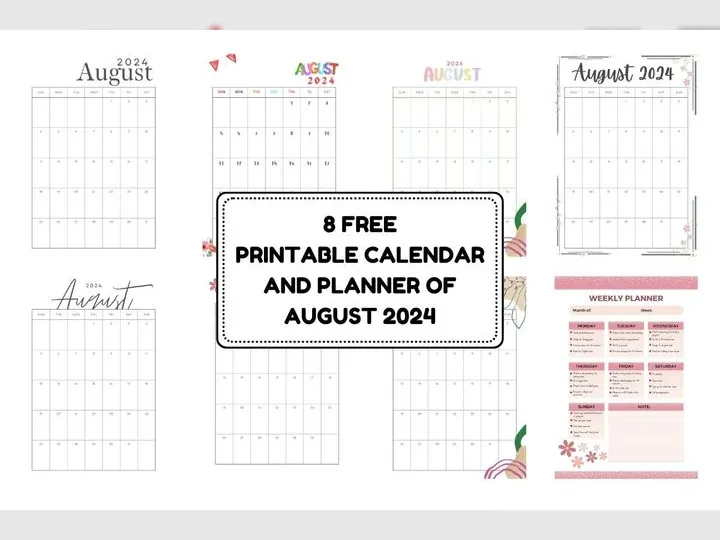 August 2024 Calendar and Planner
