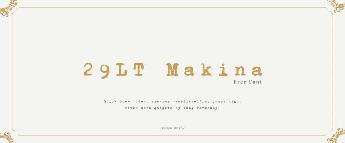 29LT Makina Font