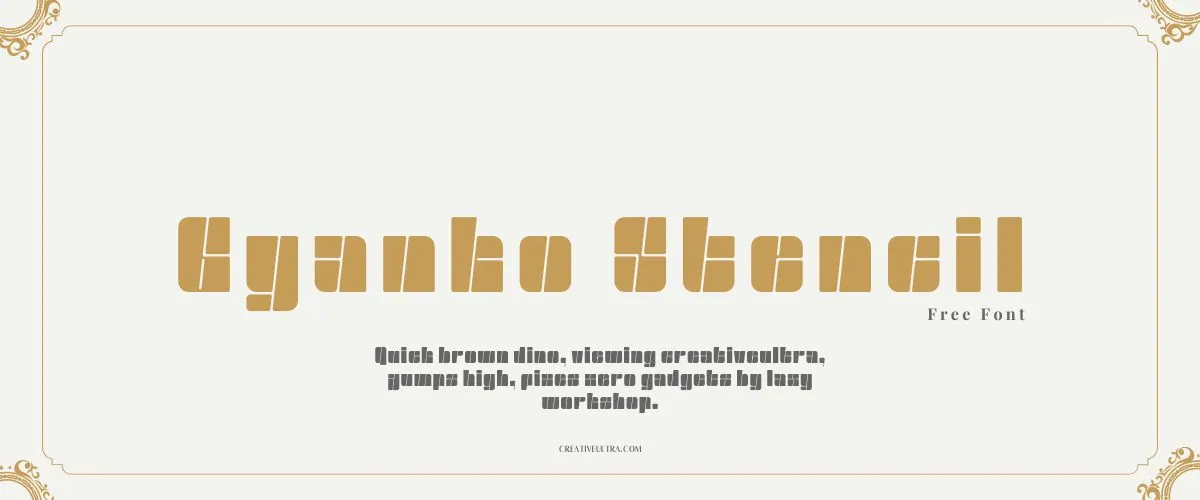 Gyanko Stencil Font