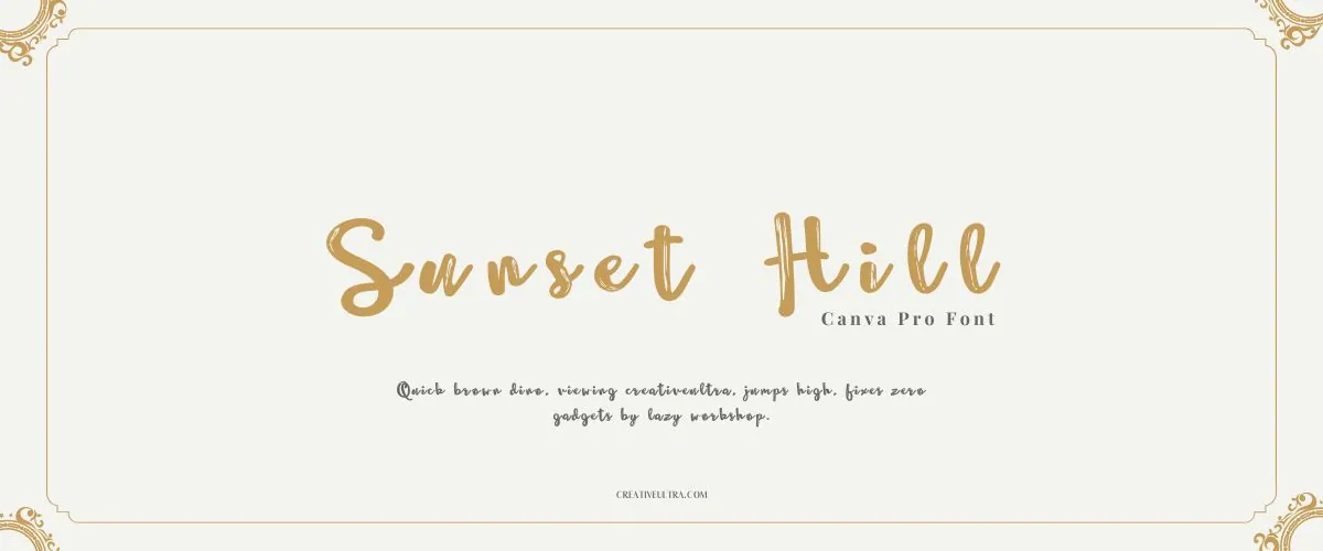 Sunset Hill Font
