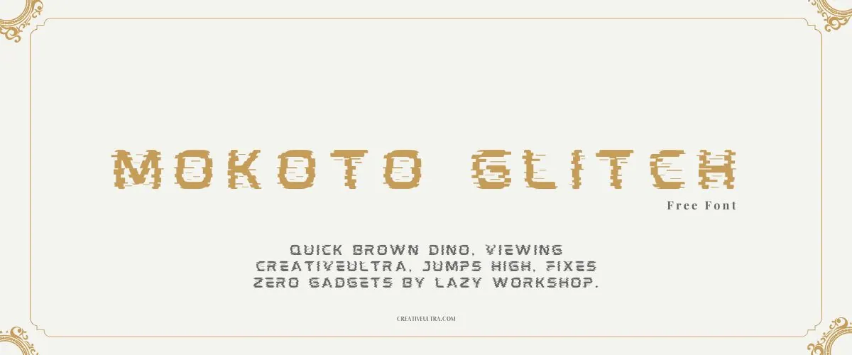 Mokoto Glitch Font