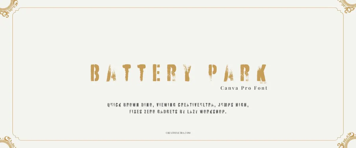 Battery Park Font