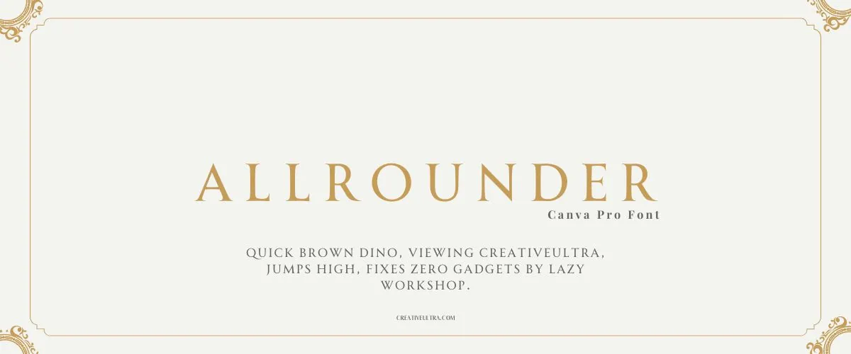 Allrounder Font