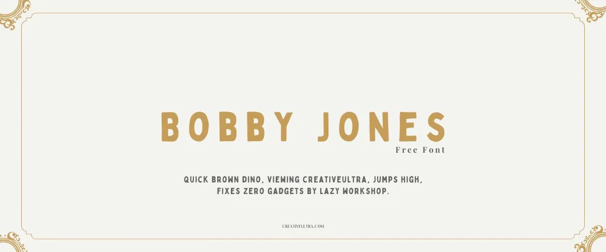 Bobby Jones Font