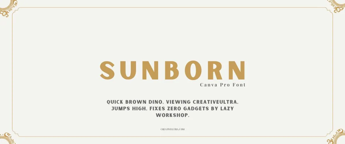 Sunborn Font