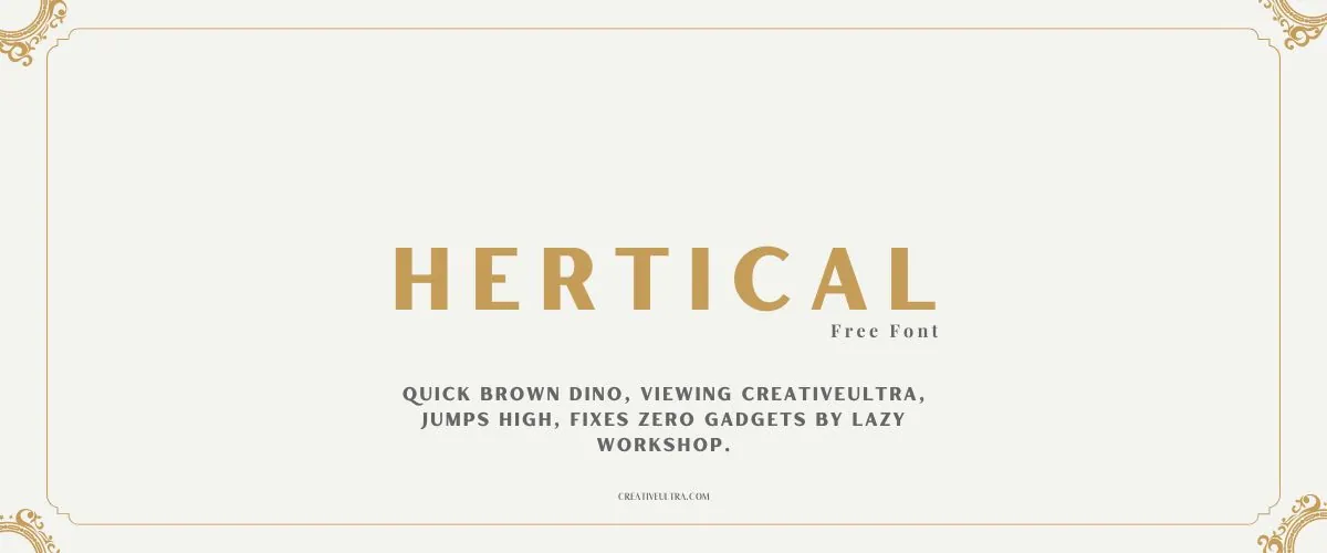 Hertical Font
