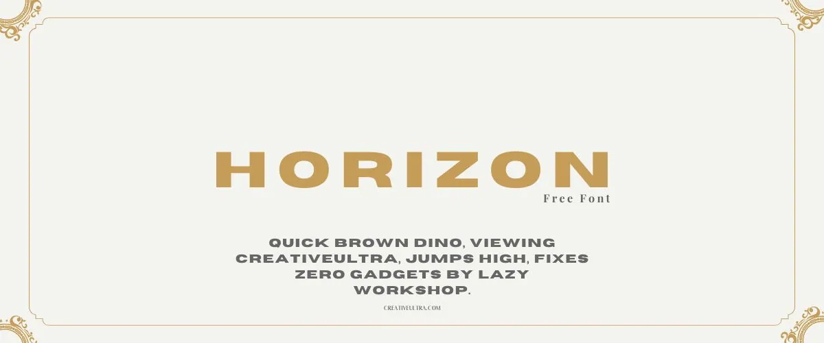 Horizon Font