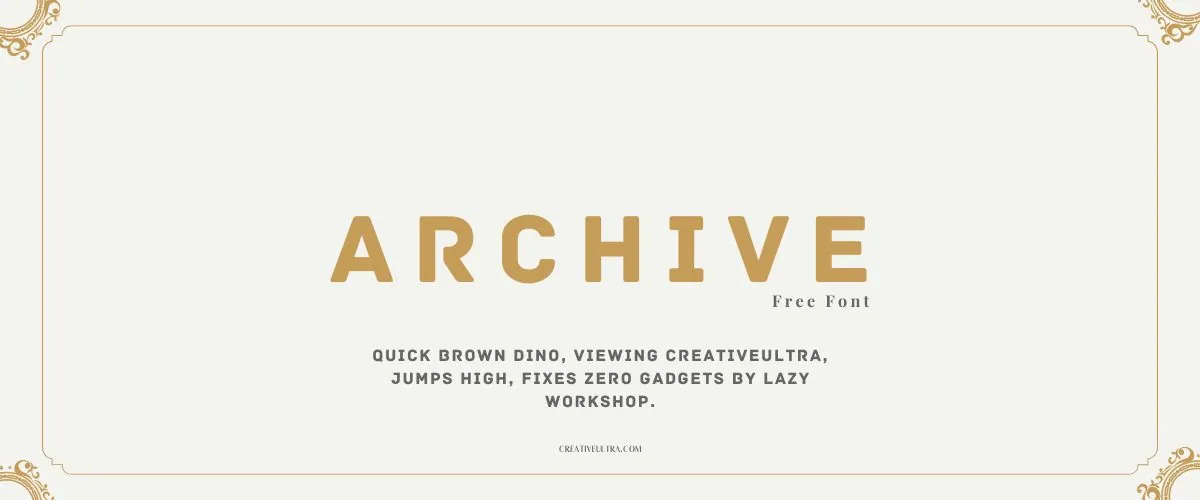 Archive Font