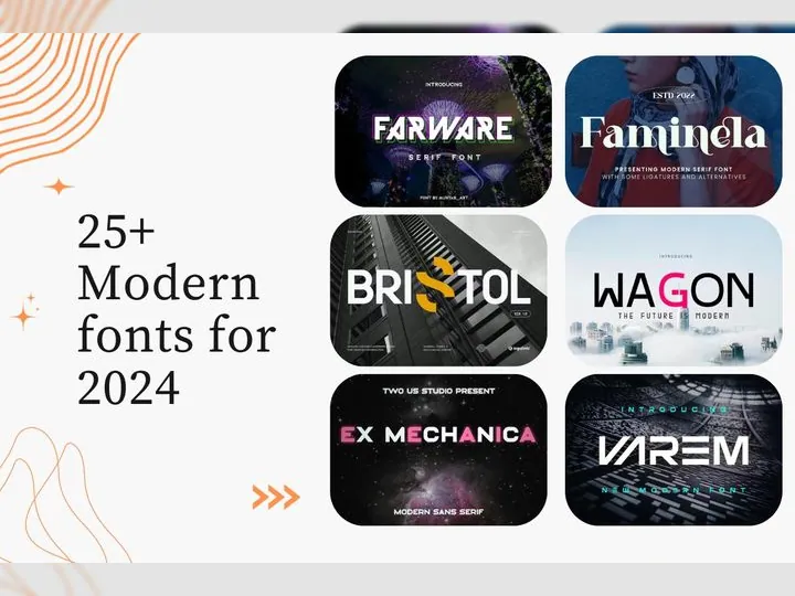 25+ Modern fonts for 2024