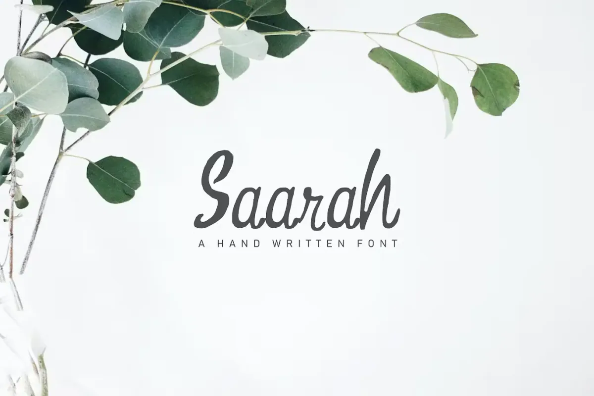 Saarah Fresh Handmade Font