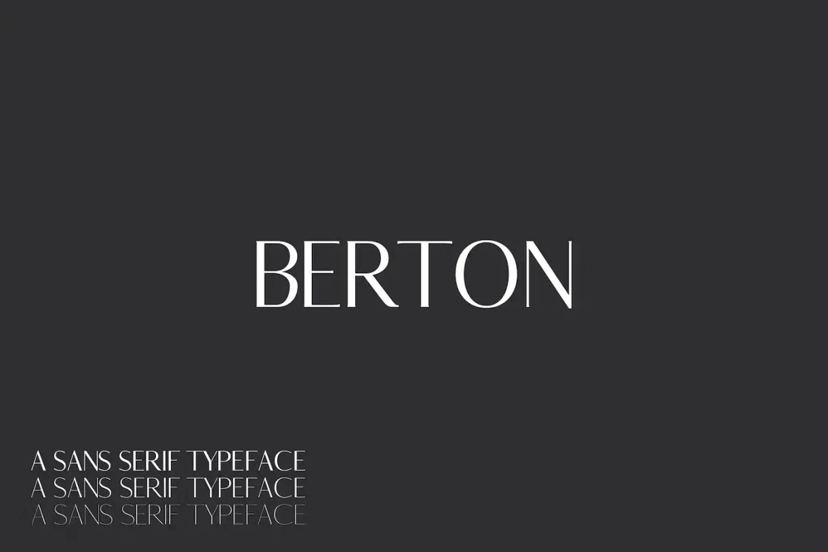 Berton Sans Serif Font Family Pack