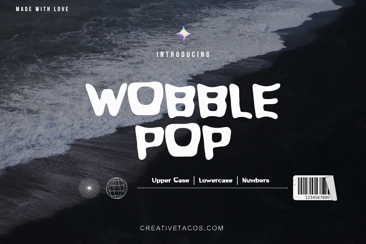Featured Image showing best Doodle Fonts name Wobble Pop