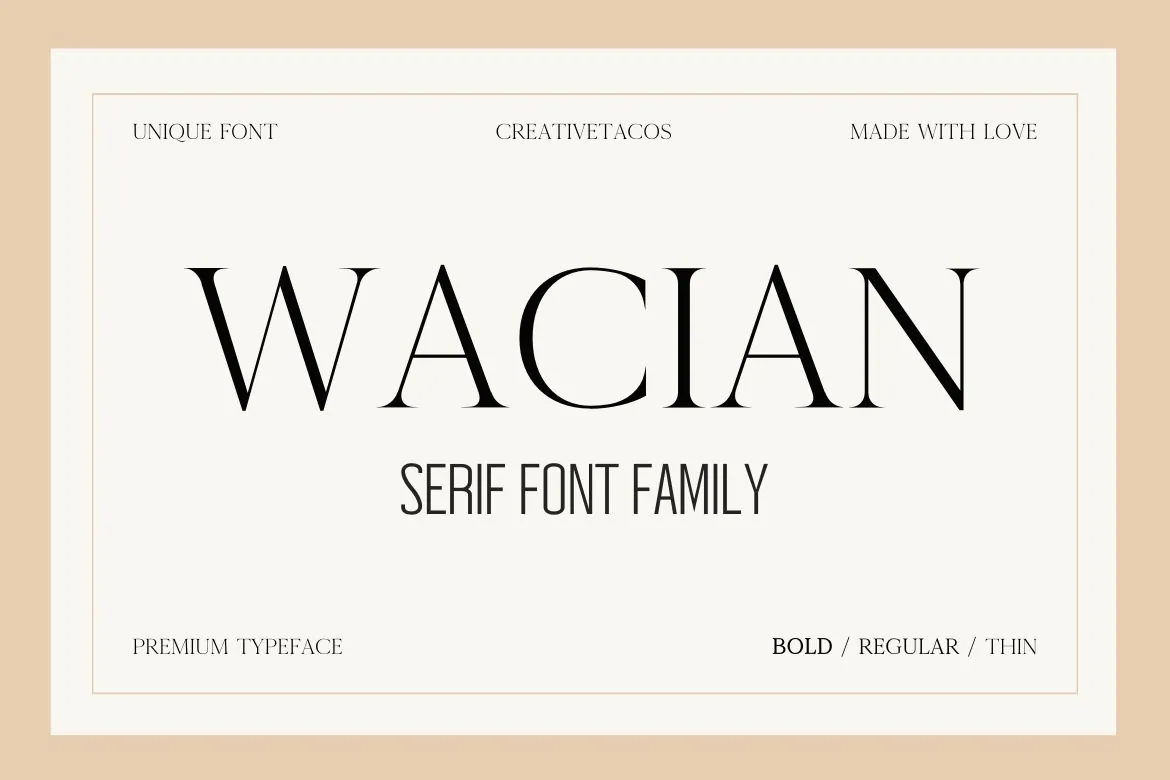 Wacian Serif Font Family